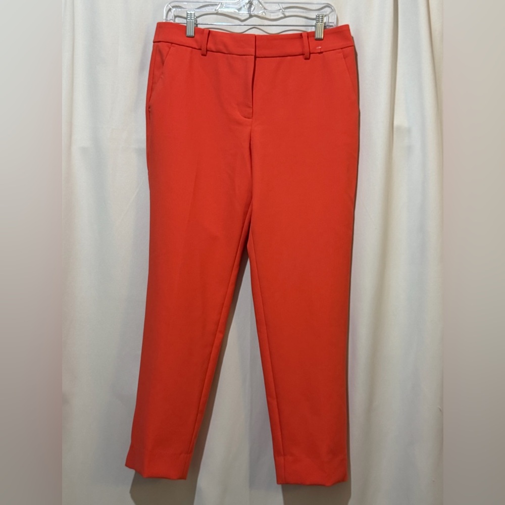 TALBOTS HAMPSHIRE STRAIGHT ANKLE PANTS NWOT SIZE 8P ORANGE CORAL